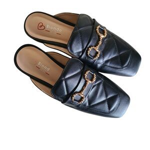 blondo sharon waterproof quilted mule slides black size 8.5